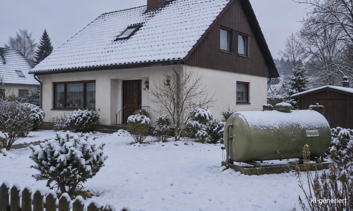 n Garten während der Winterzeit.